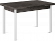 стол Милан-1 EVO 110х70 (+30+30) (ноги №9 металл белые) (сер камень)