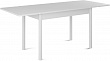 стол Милан-2 EVO 120х80 (+30+30) (ноги 4 белый) (Белый цемент)